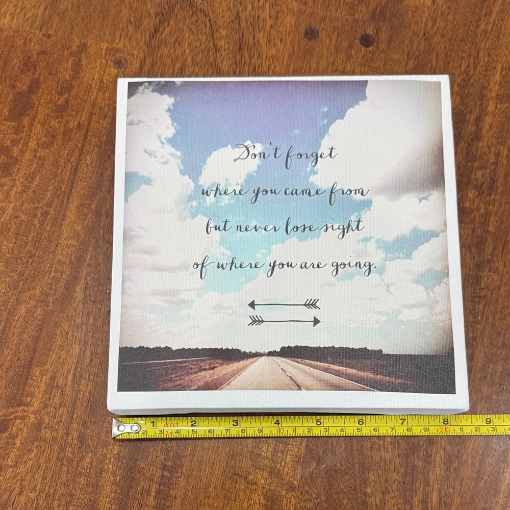 8x8 inches Inspirational Wall Art with Quote